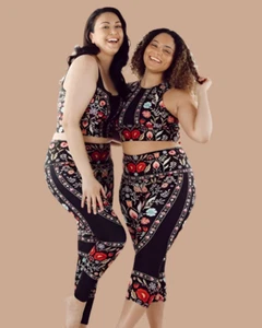 Yoga Democracy Rustica Print Squat Proof Leggings - Picture 1 of 6