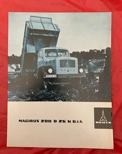 Deutz 1969 "MAGIRUS 210 D 26 K 6x4" - Brochure vendita concessionario camion originale - Foto 1 di 2