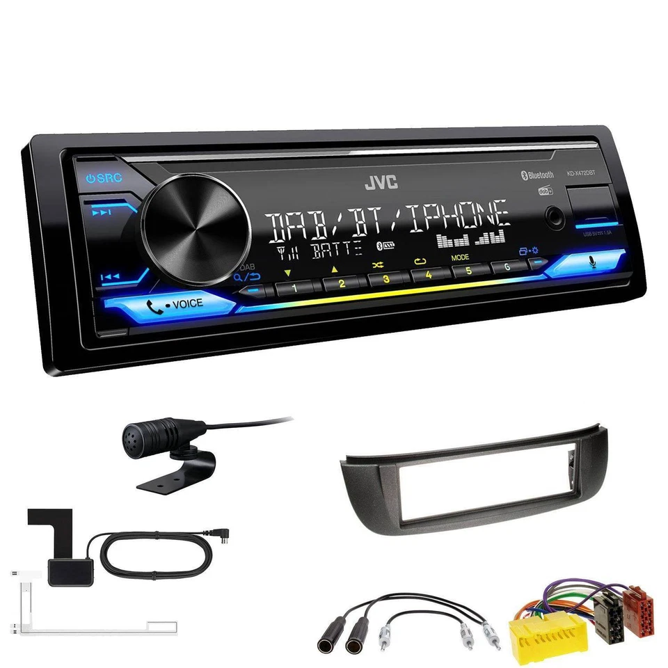 JVC KD-X472DBT Media Autoradio Bluetooth DAB für Nissan Almera Tino 2000-2003
