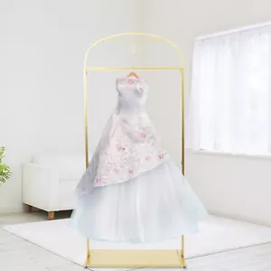 Gold Garment Rack Metal Freestanding Garment Rack Wedding Dress Display Stand - Picture 1 of 12