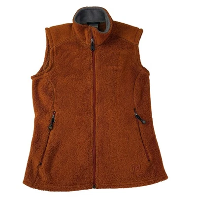 Patagonia Fleece Vest Womens Small Orange Full Zip Polartec High Loft 25125FA - Image 1 of 4