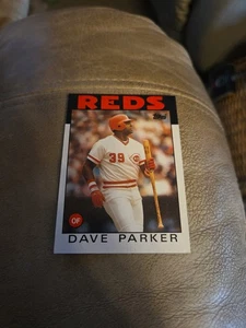 1986 Topps - #595 Dave Parker Cincinnati Reds MLB Baseball Card - Picture 1 of 2