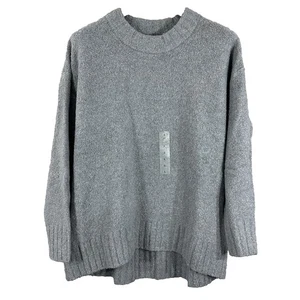 Suéter suéter para mujer Old Navy gris mezcla de algodón cuello redondo peluche talla L - Imagen 1 de 6