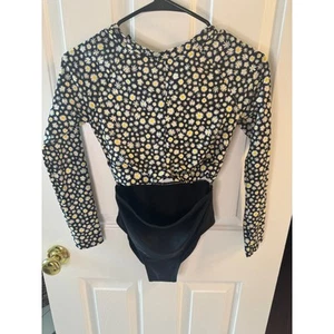 Art Class Daisy Bodysuit Long Sleeve Zip Front Swimsuit XL (14) - Picture 1 of 7
