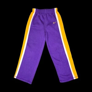 Nike Los Angeles Lakers Purple Sweatpants Warm Ups Youth Boy's Size 7 - Picture 1 of 6