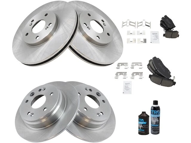 Kit de pastillas de freno y rotor delanteras y traseras TRQ 13HW32X para Acura TL 1999-2003 Foto 1 de 1