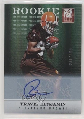 2012 Elite Turn of the Century Rookie Signatures /399 Travis Benjamin Auto RC - Image 1 of 2