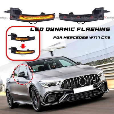 Dynamic LED Mirror Turn Signal Light For Mercedes-Benz A-Class W177 V177 18-26 - image 1 of 4