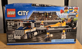 LEGO City Dragster Transporter (60151) New & Factory Sealed Damaged Box