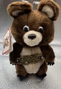 "De colección 8"" OLÍMPICOS 1979 OSO MISHA DAKIN MOSCÚ JUEGOS MASCOTA PELUCHE ETIQUETAS" - Imagen 1 de 11