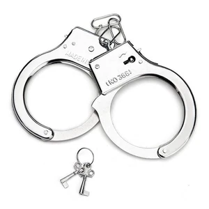 Esposas Metal Vestido Elegante Niños Fiesta Policía Papel Niños Fingir Juego Prop - Imagen 1 de 12