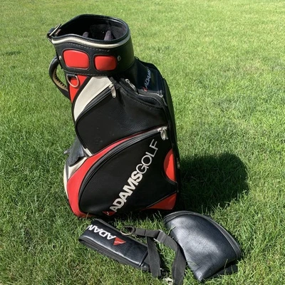 Correa de bolsa de carro Adams Staff divisor de 5 vías negro blanco rojo correa de 9 bolsillos cubierta de lluvia Foto 1 de 4