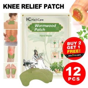 12X Wormwood Knee Plaster Sticker Wellnee Back Neck Pain Joint Ache Relief Patch - Picture 1 of 7