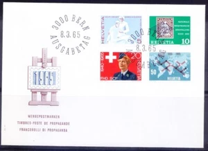 Suiza 1965 FDC, cuidados de enfermería, sello en sello, mapas - Imagen 1 de 1