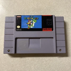 Super Mario World - Original and Authentic SNES Super Nintendo Game- Tested - Picture 1 of 4