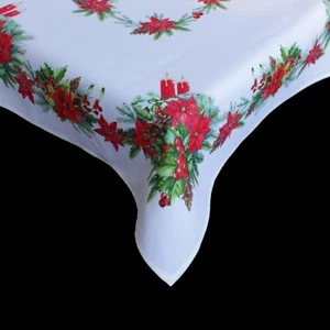 Weihnachtstischdecke Tischdecke für Weihnachten mit Motiven Weihnachtsdeko NEU - Bild 1 von 3