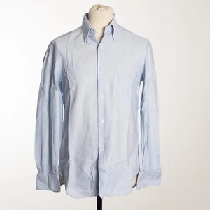 BARBA Shirt 40/15.75 Blue Button Down Cotton Sartorial Italy Made - Picture 1 of 10