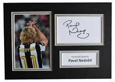 Pavel Nedved Signed Autograph A4 photo display Juventus Football AFTAL COA 