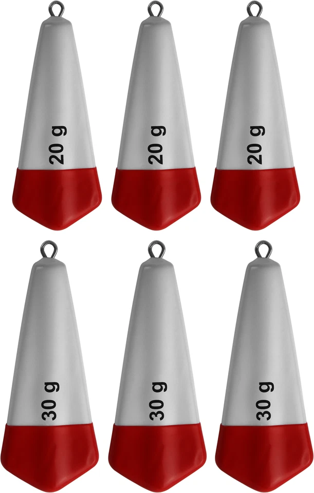 6er Set Heringsgewichte aus Eisen, für Heringspaternoster, gummiert - Bild 1 von 1