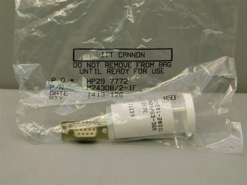 Mil-Spec ITT Canon M24308/2-1F 9Pos Female D-Sub Connector - Image 1 of 1