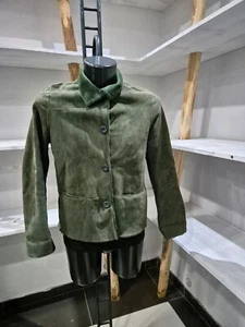 VERA PELLE Giacca in vera pelle usato donna woman verde Tg 42 XYR604L - Imagen 1 de 12
