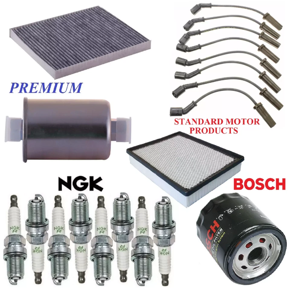 TuneUp Kit Filters Spark Plugs For CHEVY SILVERADO 3500 V8 6.0L,SQUARE COIL 2003 - Image 1 of 1