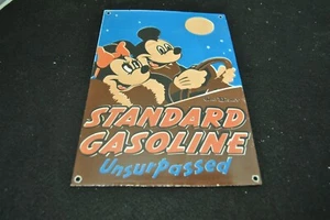 VINTAGE STANDARD GASOLINE PORCELAIN SIGN - Picture 1 of 9
