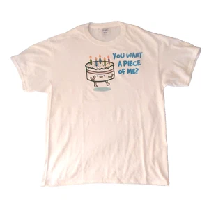 Lustiges Geburtstag T-Shirt, groß, süße Tortengrafik "Du willst ein Stück von mir?" - Bild 1 von 3