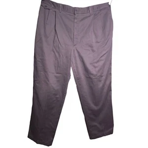 Savane Men's Pleated Chino Pants 100% Cotton Brown Size 48 x 34 - Picture 1 of 7