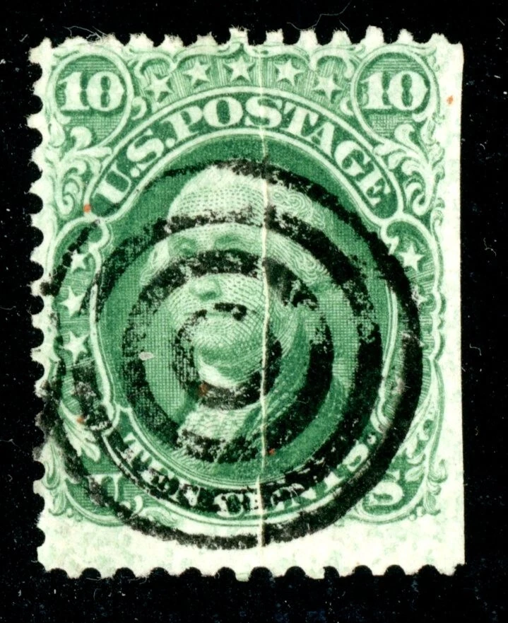 EFO 68 WITH VERTICAL PAPERFOLD CREATING A "CRACK"! WITH NICE 4-RING CANCEL - Image 1 of 1