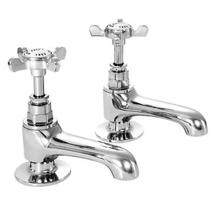 Deva Coronation Basin Taps Pair - Chrome - Picture 1 of 3