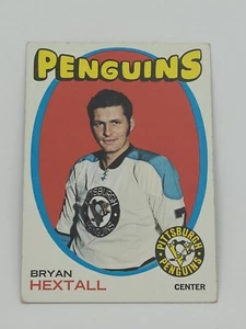 1971 TOPPS #16 BRYAN HEXTALL PITTSBURGH PENGUINS - Picture 1 of 2