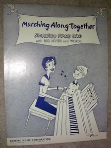1960 MARCHING ALONG TOGETHER Simplified Piano Solo EASY Sheet Music by Pola - Picture 1 of 2