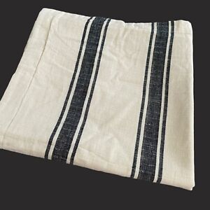 Lauren Ralph Lauren Black Stripe EURO 26x26 Cotton Linen Pillow Sham