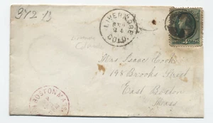 1870s Livermore CO 3ct bankote cover fancy cancel [H.1527] - Picture 1 of 3