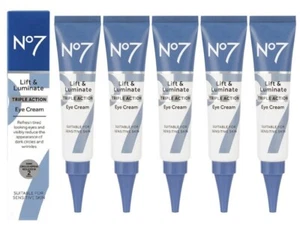 Lift and Luminate Triple Action Eye Cream No7 5 x 15ml Boxed By Boots UK Stock - Picture 1 of 1