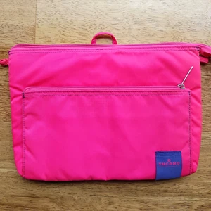 TUCANO MILANO Italy Neon Pink & Blue Laptop Computer & Accessories Bag NO STRAP - Afbeelding 1 van 13