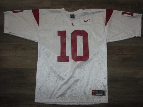USC Trojans NCAA College Football Jersey #10 Nike M Rare Southern Cal White Team Cover