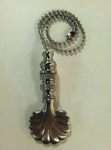 Silver Finish Fan Pull Mini Scallop Shell NEW - Picture 1 of 1