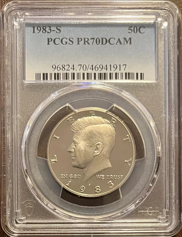 1983 S KENNEDY HALF DOLLAR PROOF PCGS PR70DCAM Cover