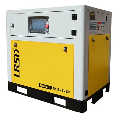 230V 20HP  80CFM Rotary Screw Air Compressor 15KW 3Phase 125 PSI Outlet NPT 3/4" - Image 1 of 4