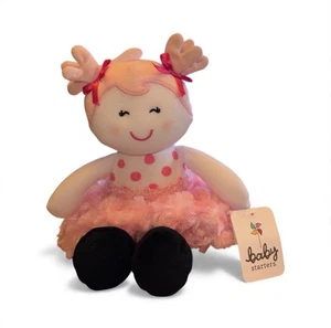 Baby Starters Bebé Muñeca Rosa Tutú Vestido Lunares Colas de Cerdo Lovey - Imagen 1 de 2