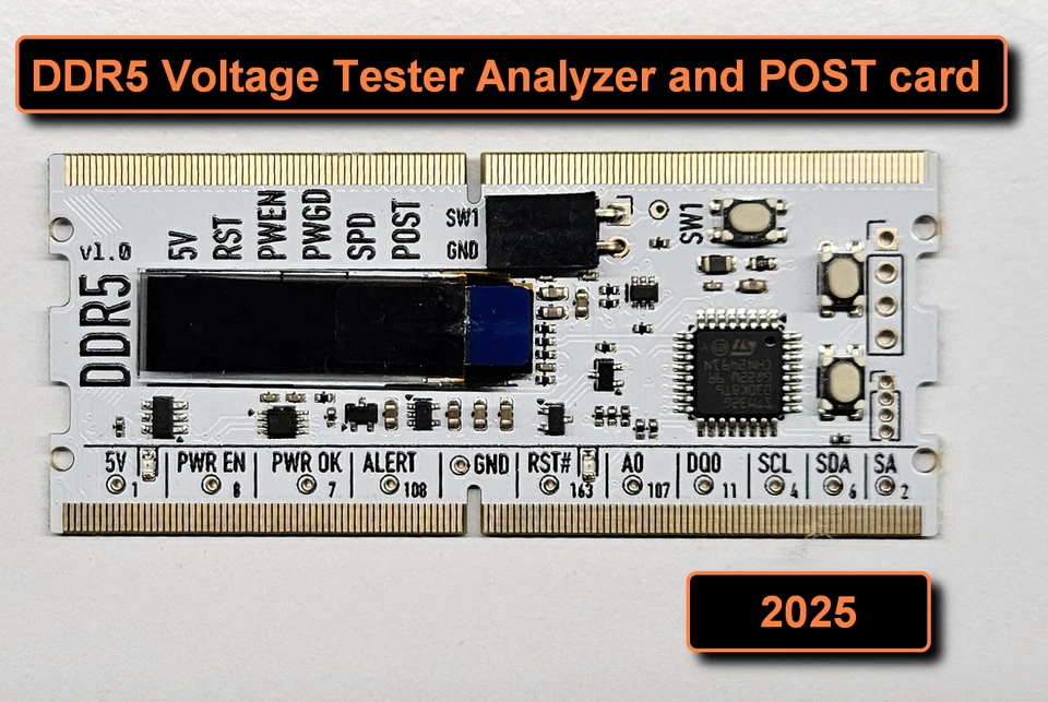DDR5 Voltage Tester Analyzer and POST card - image 1 of 2