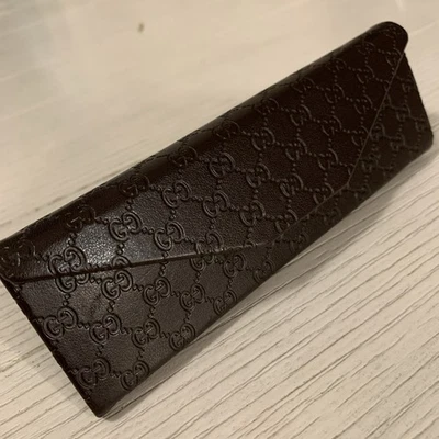 Authentic Gucci Sunglass Glasses Brown Logo Monogram Case - Image 1 of 4
