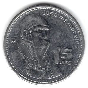 1985 Estados Unidos Mexicanos Jose Morelos 1 Dollar Pesos Münze - Bild 1 von 2