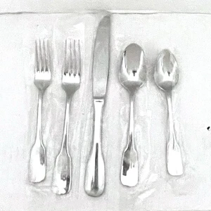 Ginkgo Helmick ELSASS 5-teiliges Gedeck 18/10 Edelstahl Besteck Silber NEU - Bild 1 von 6