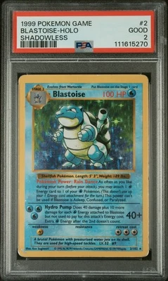 Blastoise #2/102 Holo PSA 2 - 1999 Pokemon Base Set Shadowless - Image 1 of 2