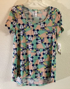 LuLaRoe Disney Mickey Mouse Classic T-Shirt Damen Gr. S (6-8) Mehrfarbig NEU - Bild 1 von 6