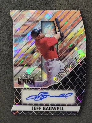 2025 Leaf 金属模切 Dingers Jeff Bagwell D-JB1 签名银箔/10 名堂  — 第 1/3 张图片