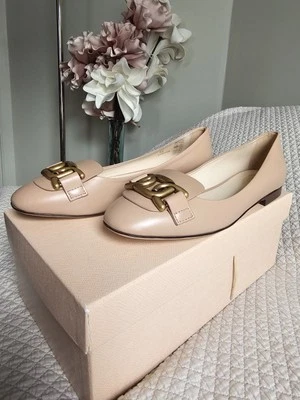 Tod’S Kate 芭蕾平底鞋链细节乐福鞋 Rosa Granito(腮红粉色)38 码  — 第 1/4 张图片